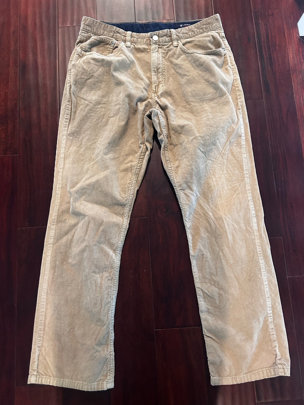 Neutral Light Beige Corduroy Pants
